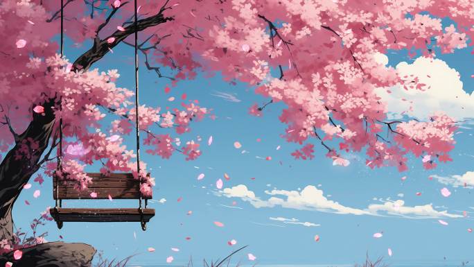樱花树唯美桃花歌曲背景