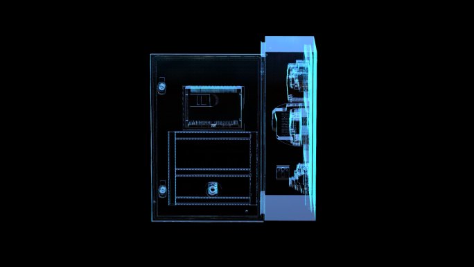 配电箱科技全息通道素材
