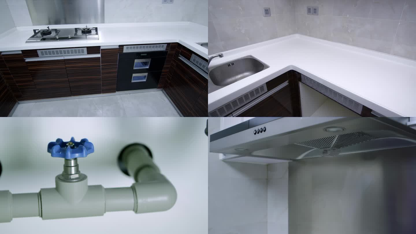 房屋装修精装房交付验收厨房橱柜下水管展示