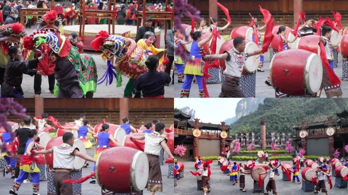 湘西苗族传统舞狮非遗表演