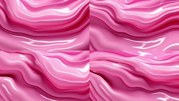 曲线流动的粉色液体