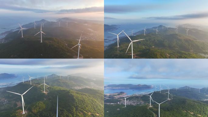 风电 风车 海岛风力发电 海上新能源
