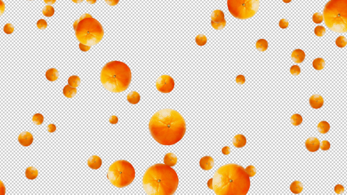 4k橙子掉落透明通道