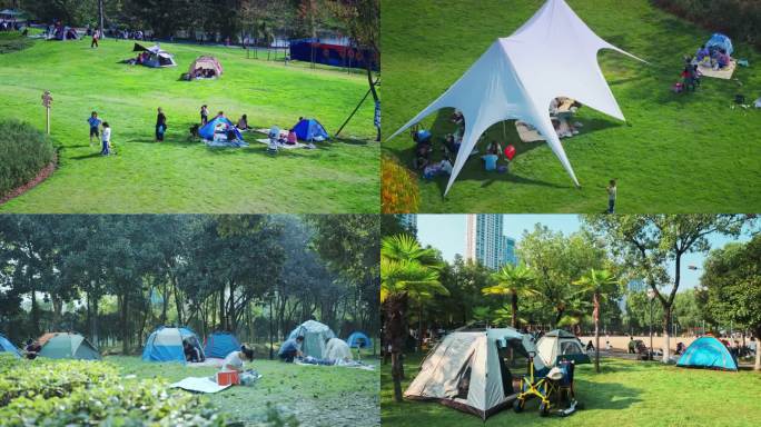 4K帐篷露营 户外休闲 亲近大自然