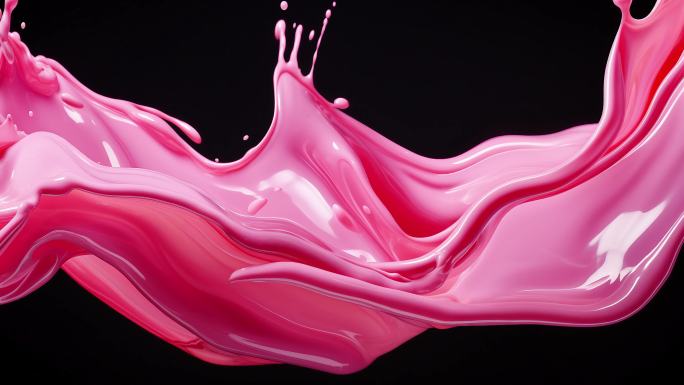流动的粉色液体