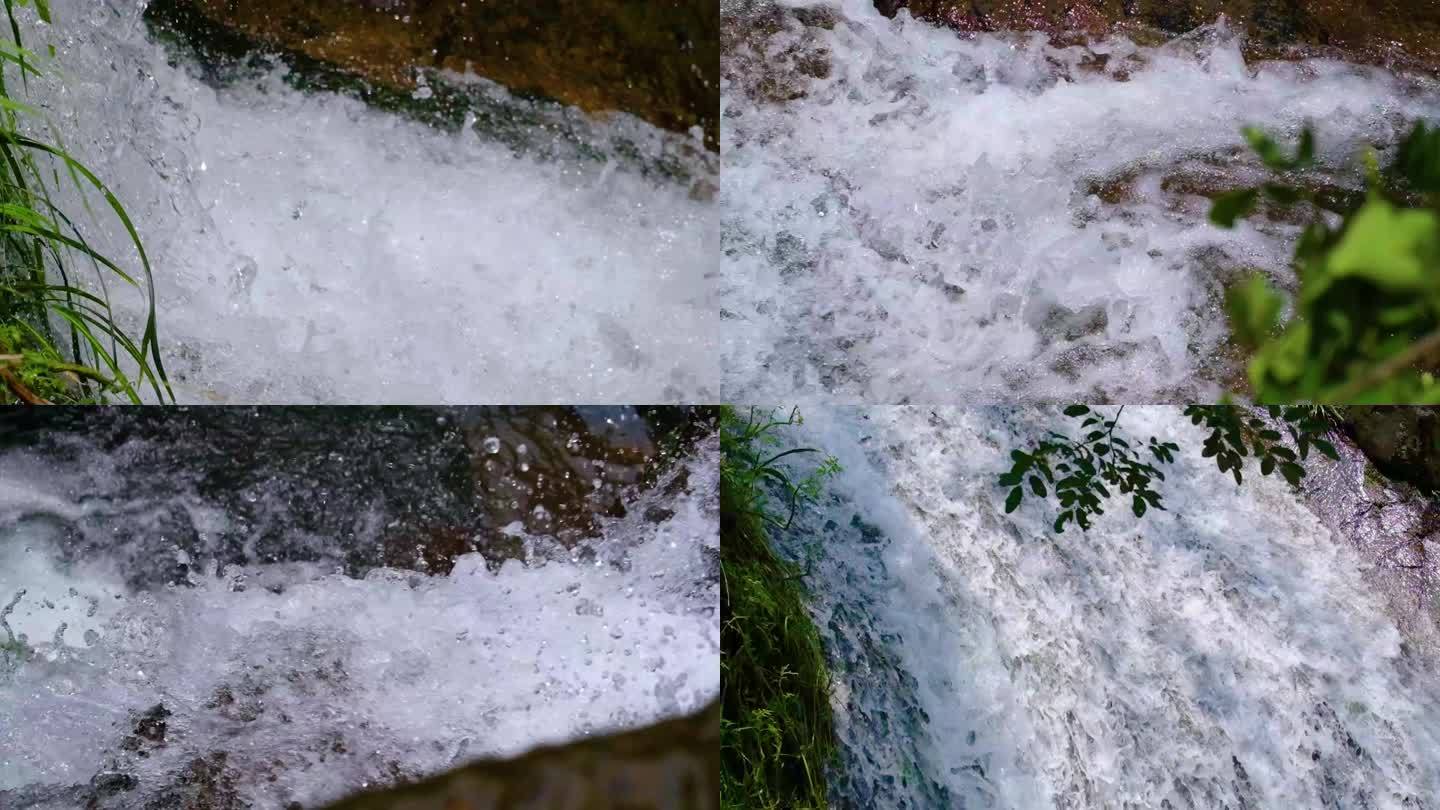 唯美河边流水河流河水小溪大自然风景风光山