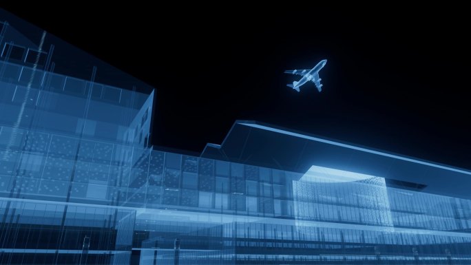 C4D 全息科技机场工程