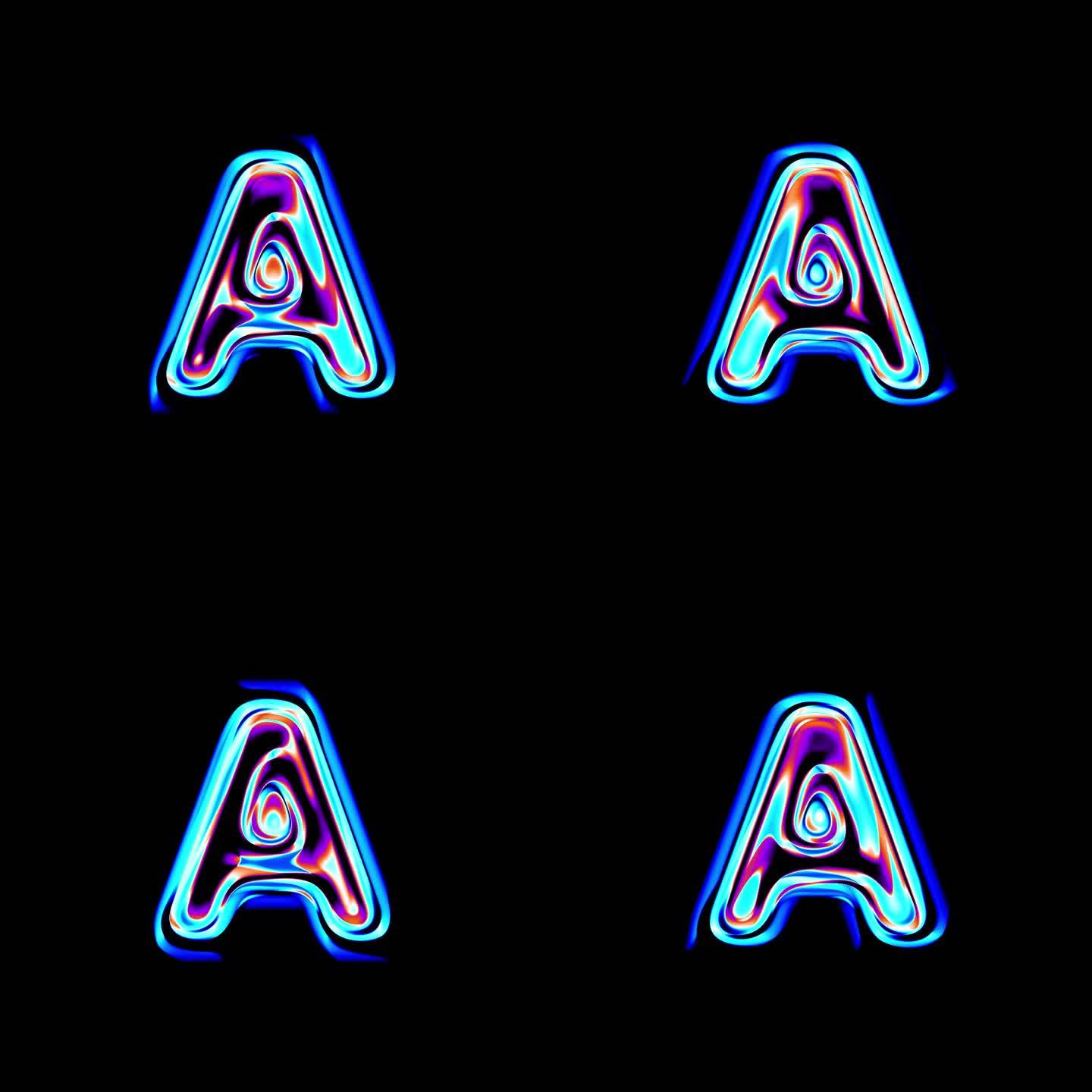 抽象流体字母A