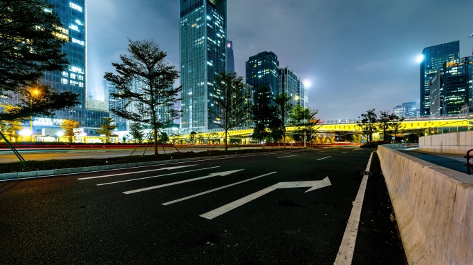 城市商务区高级写字楼深圳福田夜景