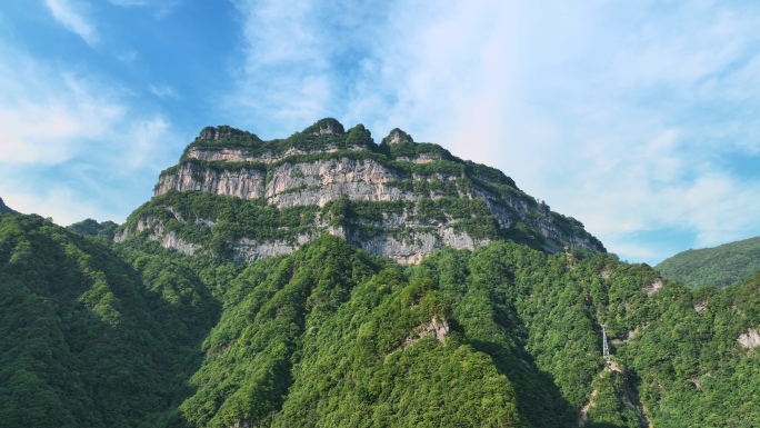 汉中龙头山景区4K航拍空镜