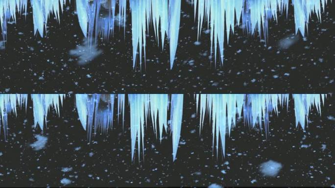 冰凌 下雪 冰 冬季 冰 视频素材