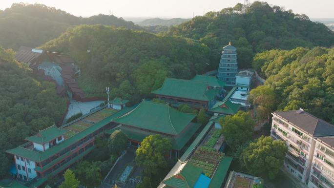 航拍益阳广法寺