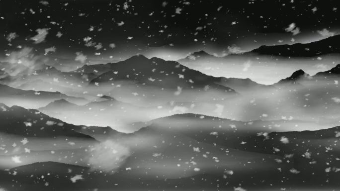 山 雪 中国风 山水 雪景   国画