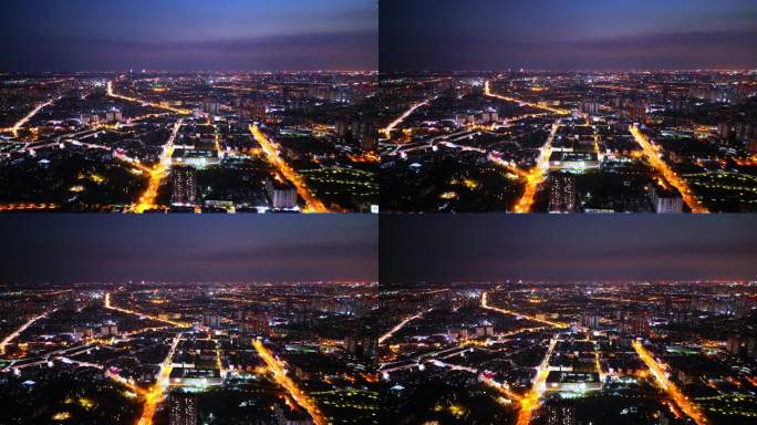 唯美城市夜景延时实拍