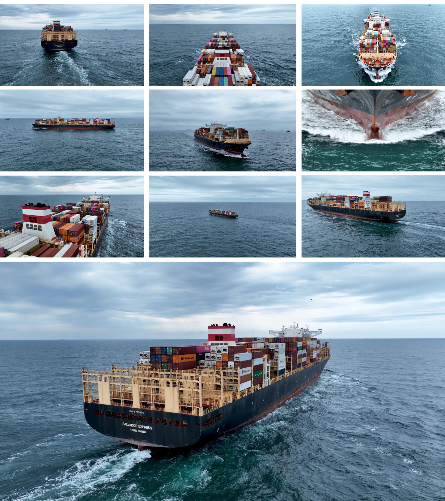 【4K】货轮 轮船 集装箱船 船