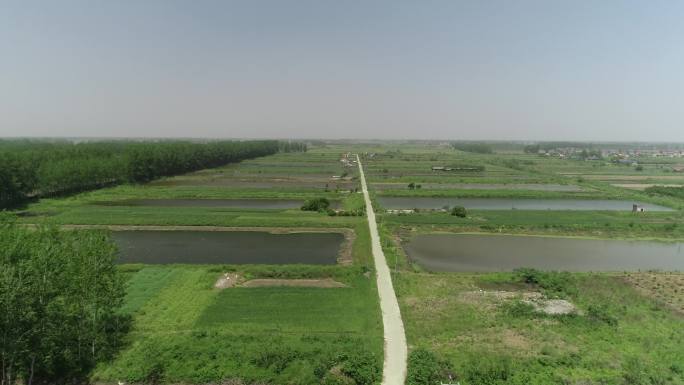 荆州民航飞机场开始建设前的原地址航拍