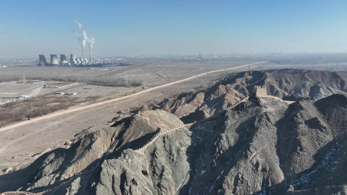 悬壁长城 烽火台 甘肃嘉峪关 河西走廊