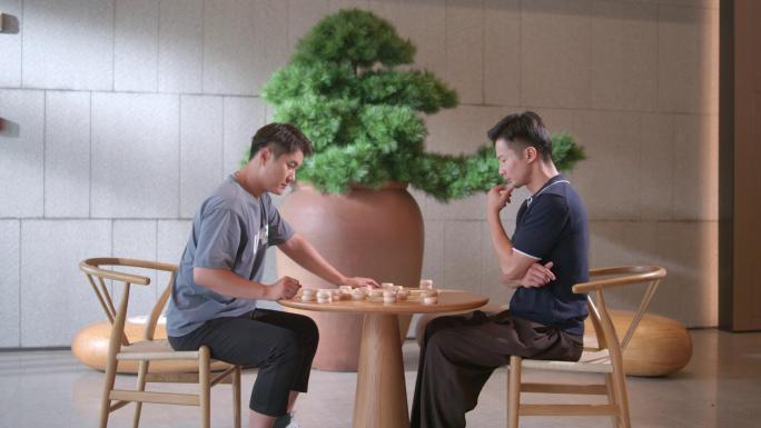 下棋象棋喝茶周末朋友聚会