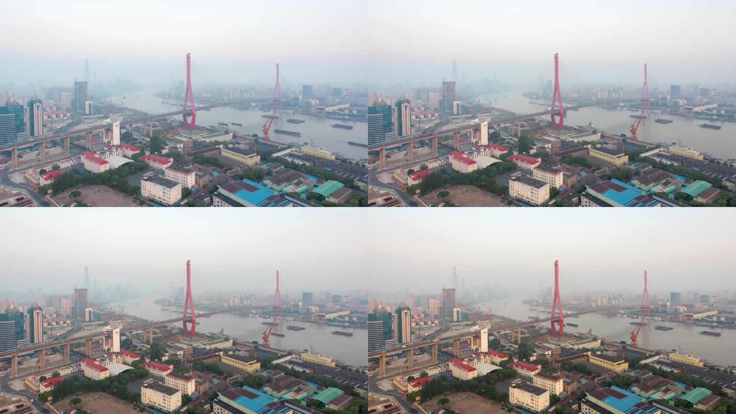 4K 上海 杨浦大桥大雾霾 延时视频