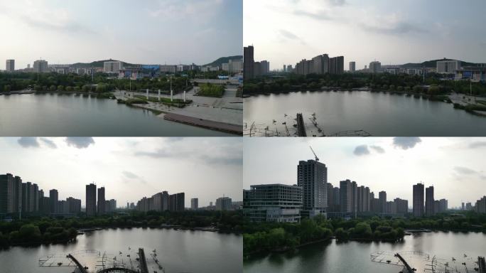 山东枣庄凤鸣湖2023年9月航拍纪录片段