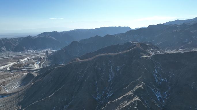 悬壁长城 烽火台 甘肃嘉峪关 河西走廊