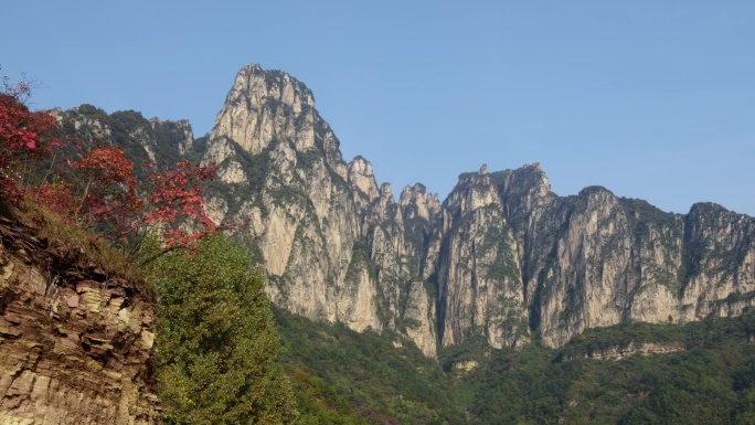 6K深秋的太行山峰红叶一组