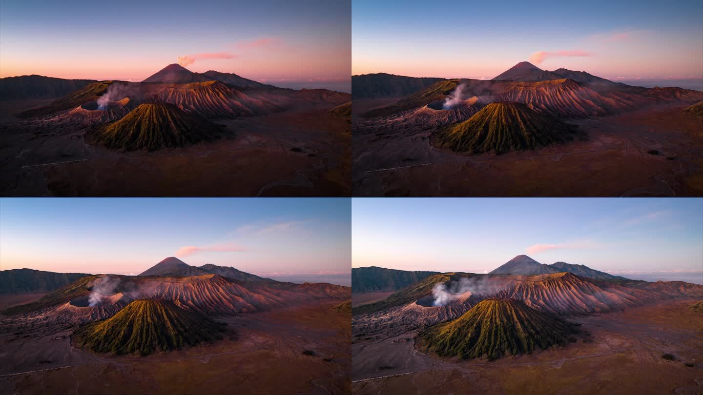 【正版4K素材】布罗莫火山延时摄影
