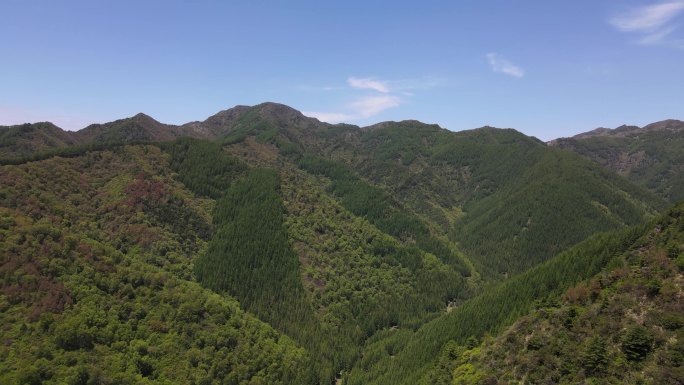 4K六盘山航拍山脉红色旅游