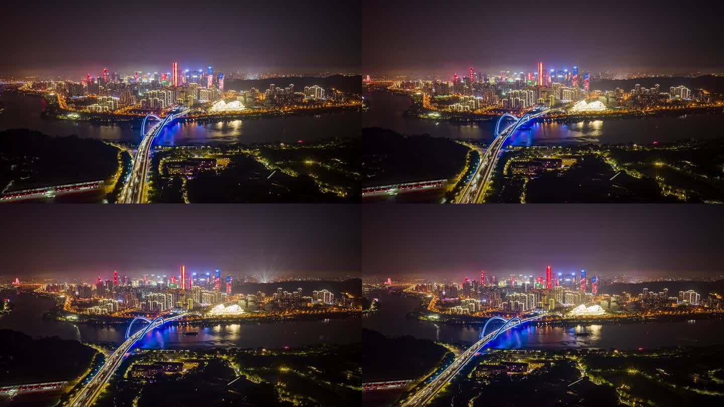 南宁五象新区夜景延时