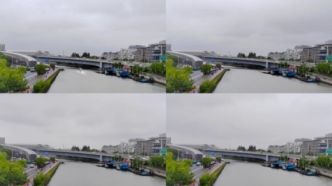 上海苏州河城市风光4k延时摄影