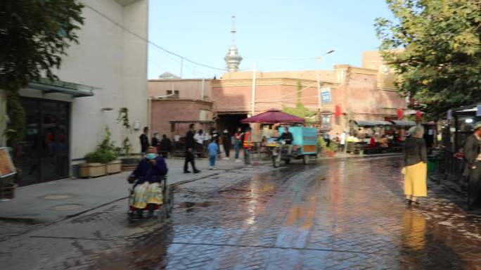 喀什古城街景生活