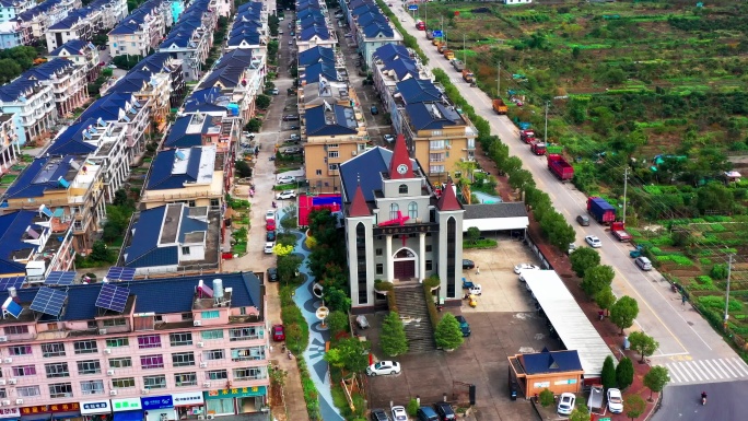 台州市黄岩区，江口街道经济开发区航拍素材