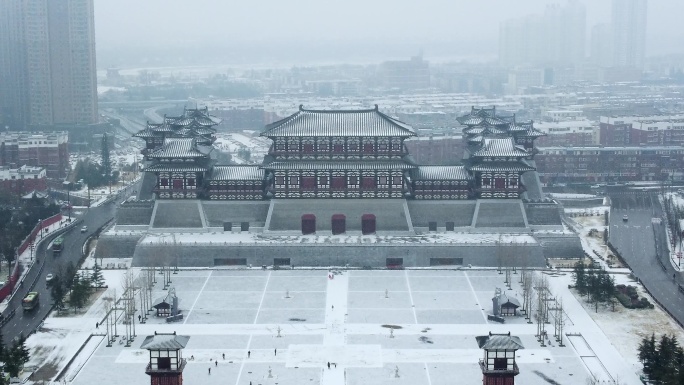 4K | 航拍隋唐洛阳城 雪景