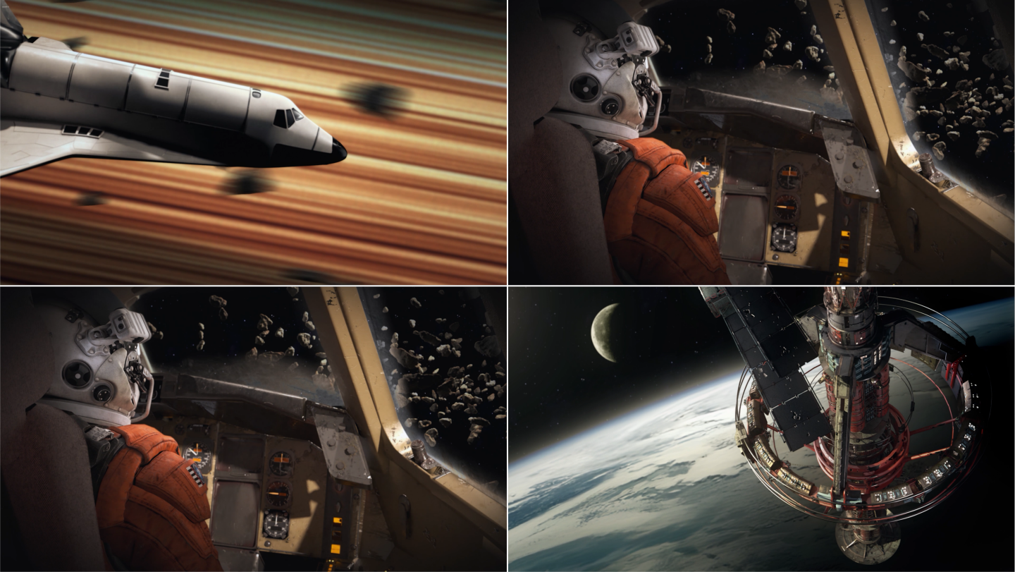 科技太空宇航员宇宙穿梭概念片头