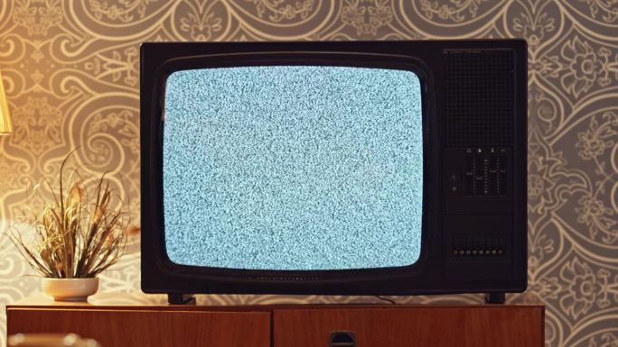 旧电视上的白雪屏幕