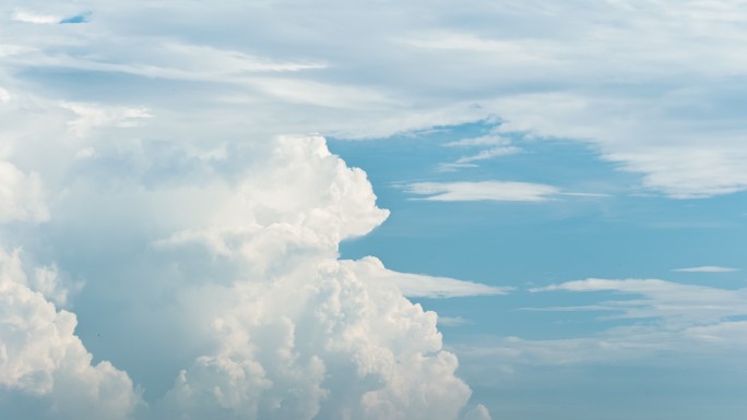 蓝天白云积雨云浓云蔚蓝天空