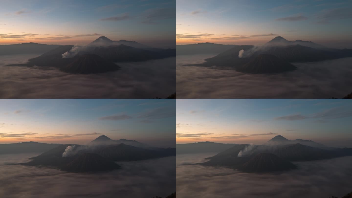 4K火山云海日出 印尼布罗莫火山