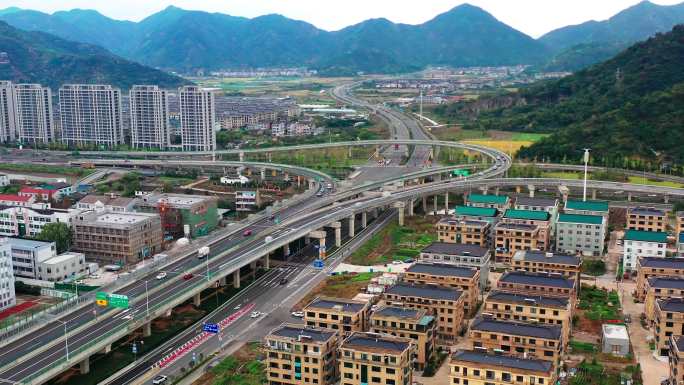 台州市黄岩区江口街道，经济开发区航拍素材