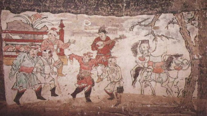 陕西考古博物馆 墓室壁画 蒙元时期的壁画