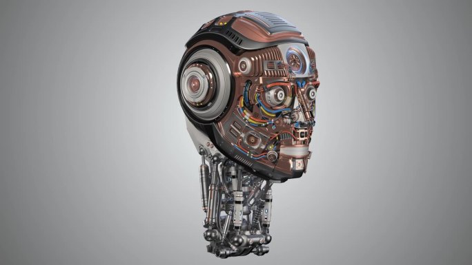 机器人头部旋转旋转智能人头
