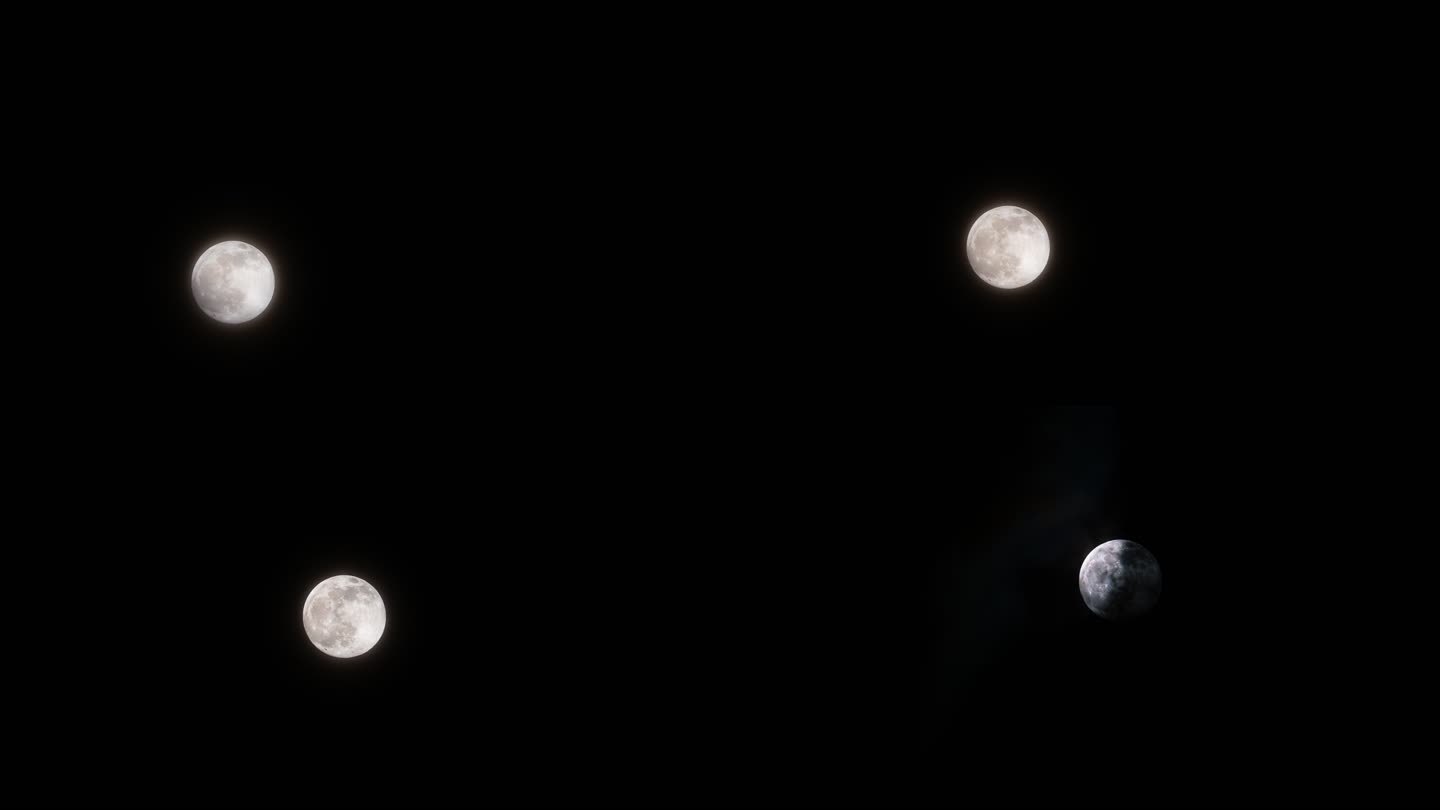 中秋月亮月球满月移动延时