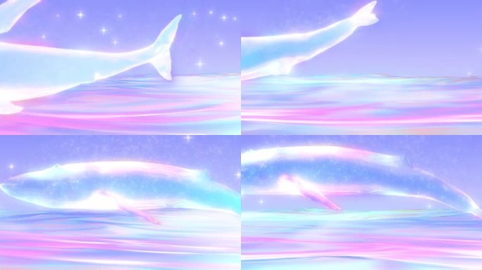 浪漫唯美星空鲸鱼循环