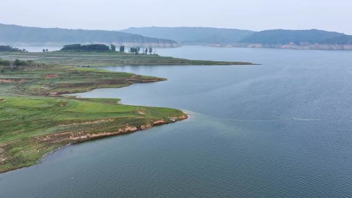 黄河岸边风景风情自然生态航拍