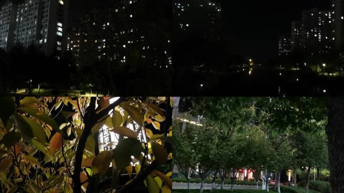 城市夜景街道酒店万家灯火小区规划园林绿化