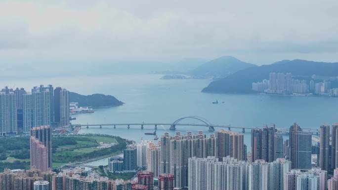 香港城市大景航拍