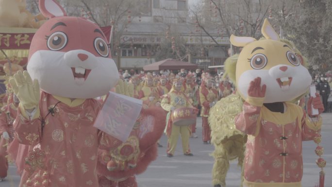 过年年味民俗社火节日表演