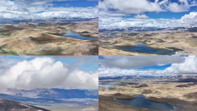 4K航拍西藏日喀则山脉日间风光