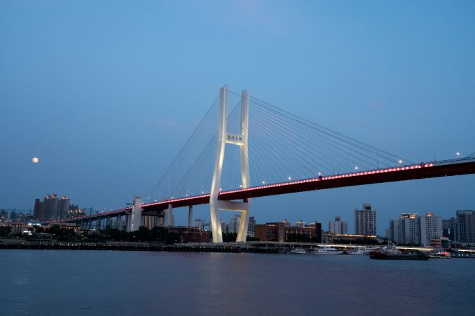 上海南浦大桥亮灯