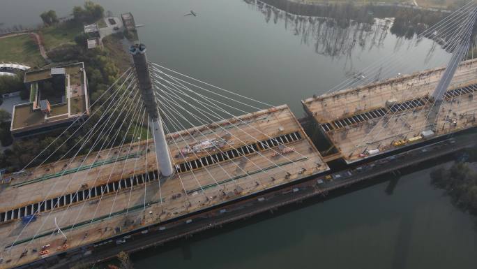 西安沣河沣邑大桥在建建设中大桥26