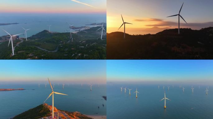 风电 风车 海岛风力发电 海上新能源